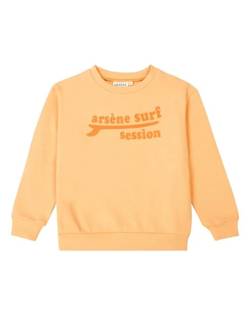 Dany apricot Rundhals-Sweatshirt aus Baumwolle
