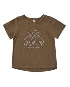 Explore khakigrünes Kurzarm-T-Shirt aus Baumwolle