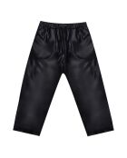 Pantalones rectos negros de piel reciclada