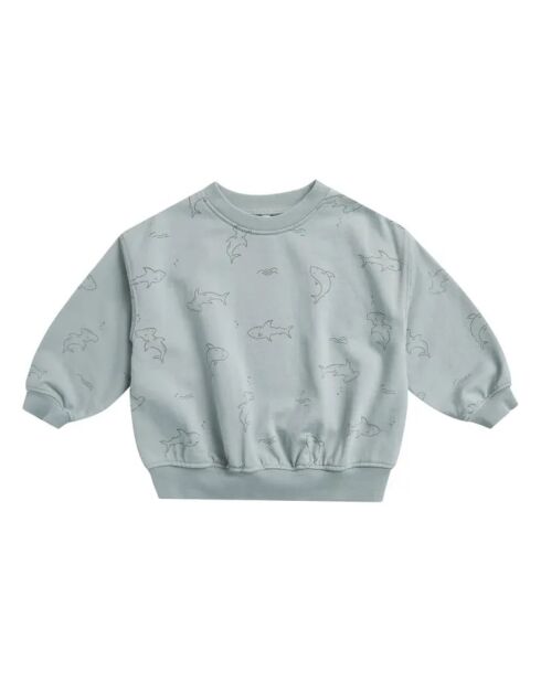 Blue Sharks Rundhals-Sweatshirt aus Baumwolle