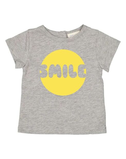T-shirt Smile Tom in cotone a maniche corte grigio melange