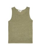 Khakigrünes Tanktop Zazo aus Leinen