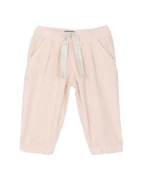 Pantaloni in cotone ecrù