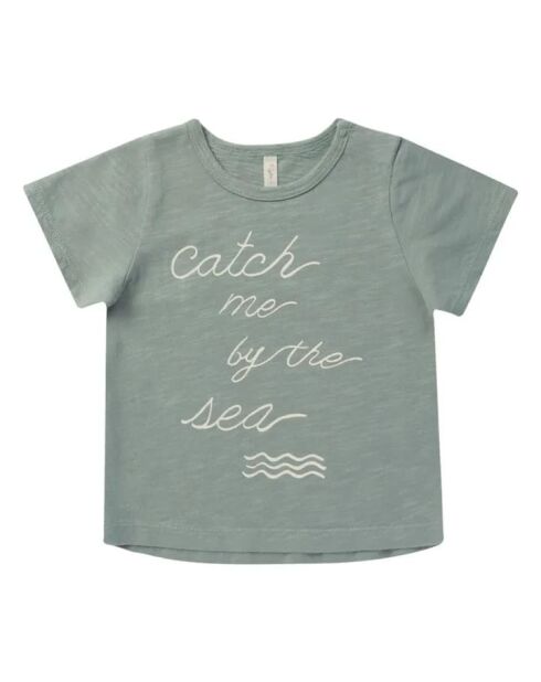 T-shirt in cotone a manica corta Catch Me By The Sea verde acqua
