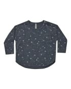 Camiseta de algodón de manga larga azul marino Night Sky