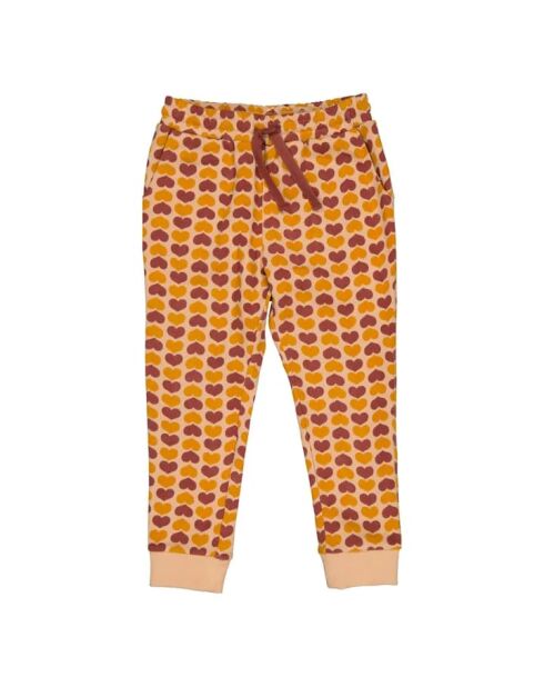 Pantaloni da jogging rosa vento in cotone con cuore