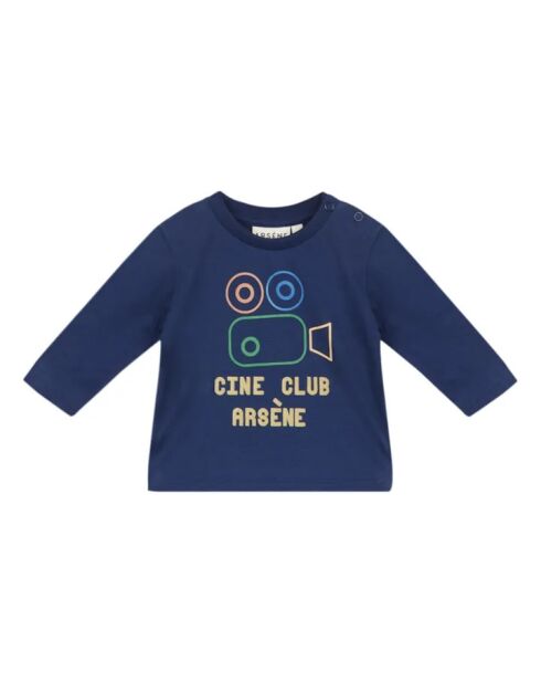Enor marineblaues Langarmshirt aus Baumwolle