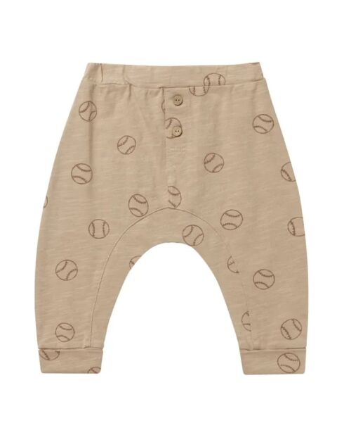 Pantaloni in cotone Pantaloni Harem Baseball Cru beige