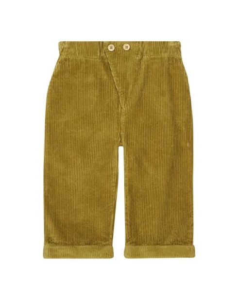 Pantaloni Camel Marlito in cotone a costine