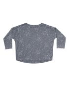 Golvend blauwgrijs t-shirt met lange mouwen