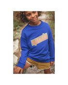 Poppy Gelato königsblaues Rundhals-Sweatshirt aus Baumwolle