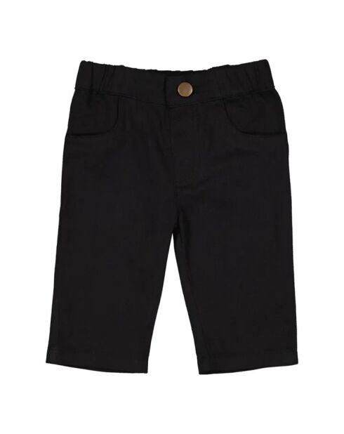 Pantaloni neri Ernest in cotone dal taglio dritto