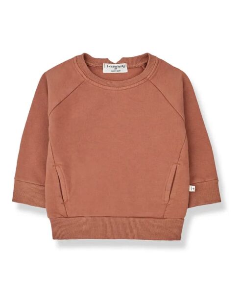 Fitz Terrakotta-Sweatshirt mit Rundhalsausschnitt aus Baumwolle