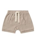 Beigefarbene Baumwollshorts mit Kordelzug