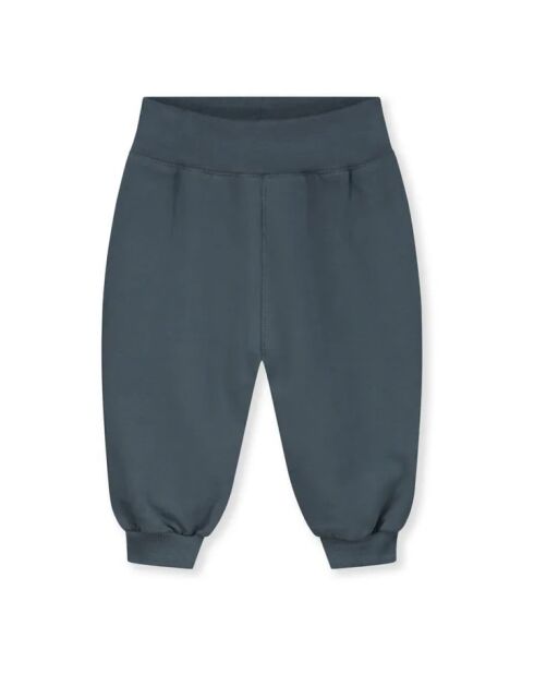 Pantaloni da jogging larghi in cotone grigio blu