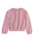 Felpa Mirabelles rosa a collo tondo in cotone