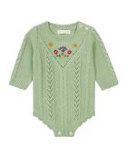 Body in maglia ricamato a mano Myosette Sage