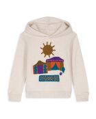 Gevlekte ecru katoenen sweater met capuchon Issah