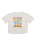 T-shirt bianca a manica corta in cotone Paramount