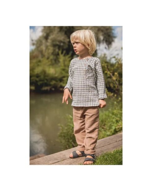 Kurta blu a manica lunga Jacques