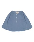 Kurta blu in cotone a manica lunga Uncle Baby