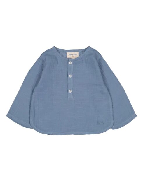 Kurta blu in cotone a manica lunga Uncle Baby