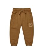 Pantaloni da jogging in cotone color cammello
