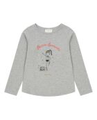 Camiseta Jules de manga larga en gris jaspeado