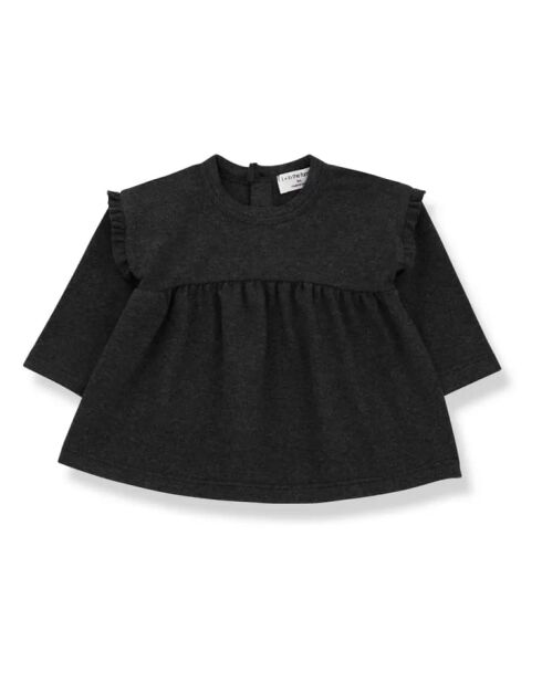 Blusa Neus in cotone a manica lunga grigio scuro