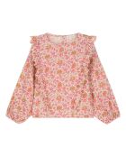 Blusa rosa Tubi in cotone a manica lunga