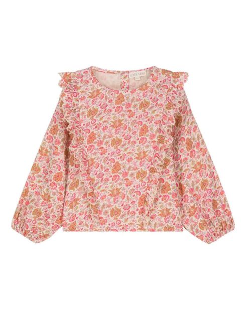 Blusa rosa Tubi in cotone a manica lunga