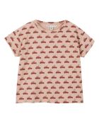 Violettes kurzärmliges Auto-T-Shirt aus Baumwolle