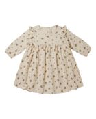 Beiges kurzes Baumwollkleid Piper