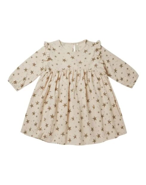 Beiges kurzes Baumwollkleid Piper