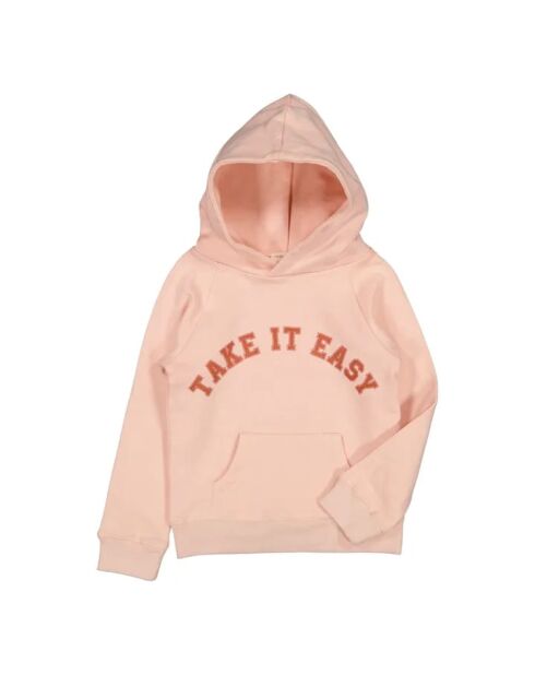 Hellrosafarbener Take It Easy Board-Hoodie aus Baumwolle
