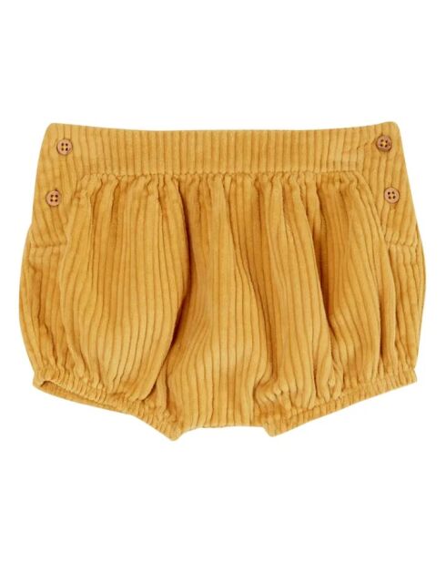 Blomer giallo in cotone a costine