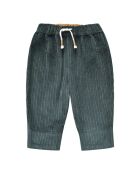 Pantaloni Abel baby in cotone a costine verde abete