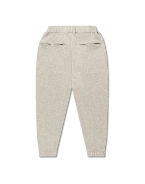 Pantaloni da jogging grigi in cotone tinta unita