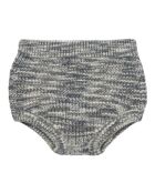 Blusa de algodón de punto gris jaspeado