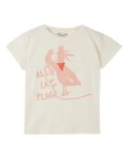 T-shirt écru Mouette in cotone a manica corta