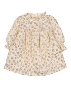 Janelle Partykleid aus goldfarbenem Lurex mit Leopardenmuster