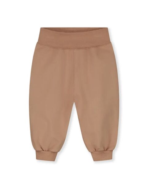 Joggers larghi in cotone color cammello