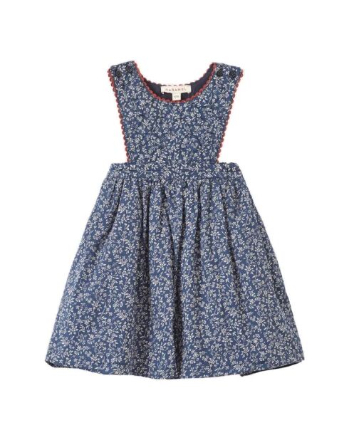 Colima marineblaues kurzes Baumwollkleid für Babys