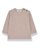 T-shirt Unai a maniche lunghe rosa chiaro a costine