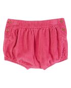 Gerippter Baumwollpullover in Fuchsia