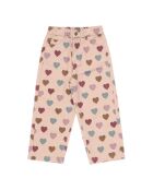 Pantaloni dritti rosa pallido E cœur responsible in cotone