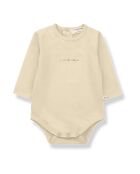 Body Edith beige a manica lunga in cotone