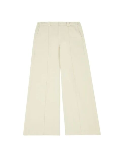 Pantaloni larghi bianchi in cotone