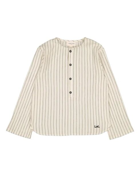 Kurta Uncle Crepe a manica lunga in cotone ecru