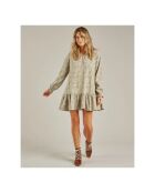 Abito corto in cotone floreale - collezione donna verde